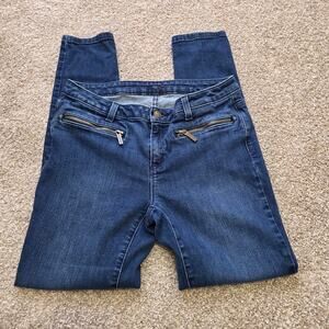 Michael Kors Skinny Woman's Jeans Size 4 Zip Pockets in Front